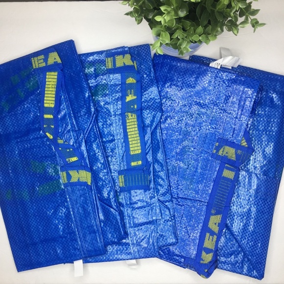 Set of 4 IKEA | FRAKTA Large Blue/Yellow Tote Bag - Picture 2 of 8